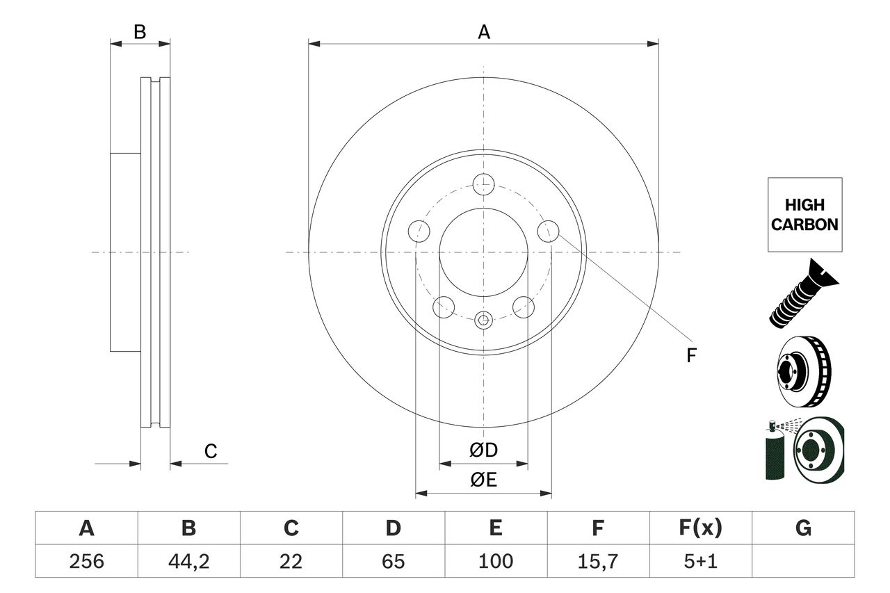 Brake Disc 0 986 479 F32