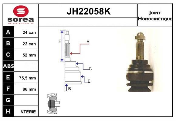 KIT CV JOINT AVEC KR066 - 323