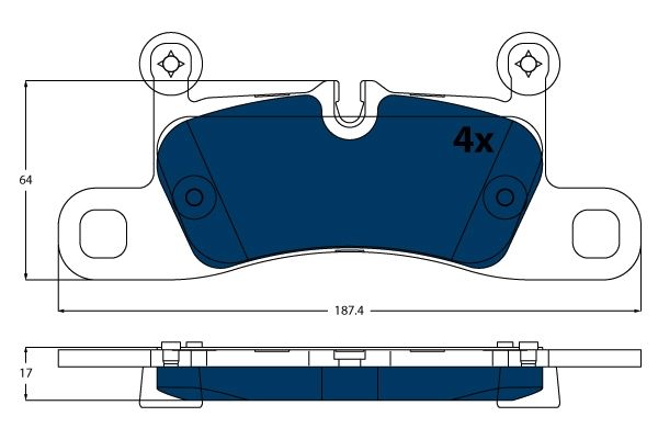 TRW DISC BRAKE PADS - ELECTRIC BLUE - TecDoc Only