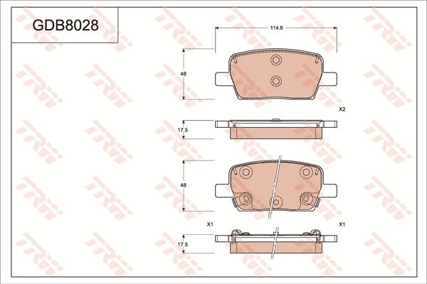 TRW DISC BRAKE PADS - TecDoc Only