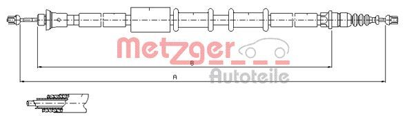 Cable Pull, parking brake 1651.22