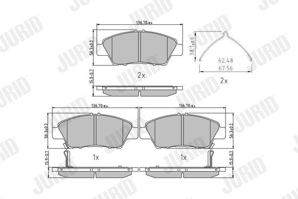 Brake Pad Set, disc brake 572637J