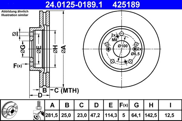 Brake Disc 24.0125-0189.1