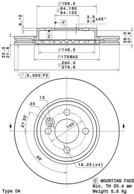 Brake Disc 09.A761.11