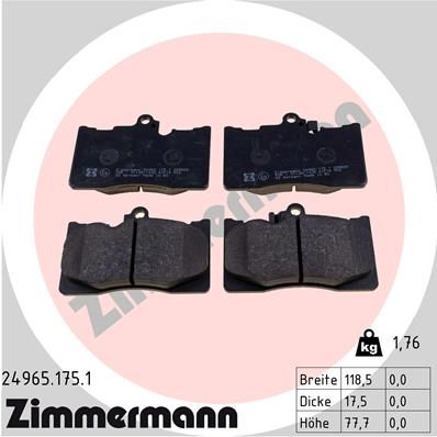 Brake Pad Set, disc brake 24965.175.1