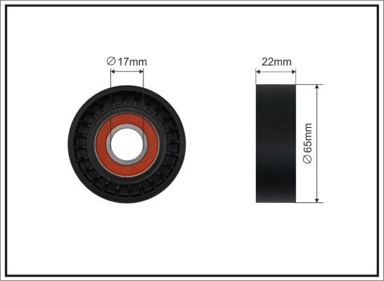 Tensioner Pulley, V-ribbed belt 500063