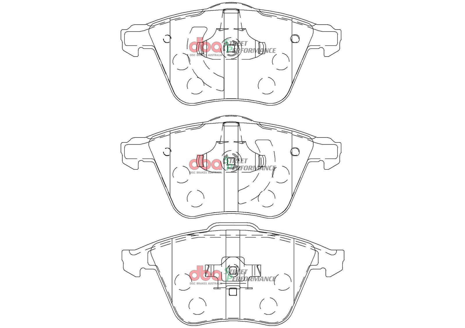 DBA SP PERFORMANCE BRAKE PADS [ Ford Focus XR5 LV / Mazda 3 MPS BK, BL 2006-2014 F ] - TecDoc Only
