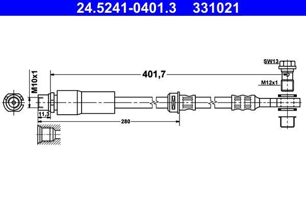 ATE 24.5241-0401.3 - Bremsschlauch
