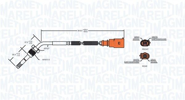 Sensor, Abgastemperatur