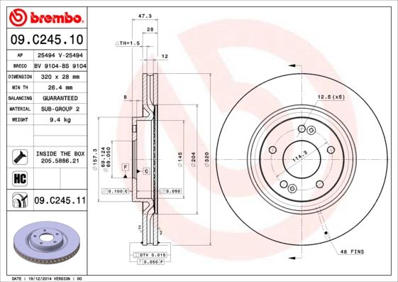 Brake Disc 09.C245.11