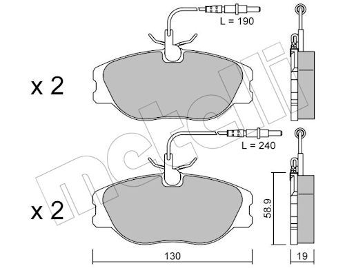 METELLI 22-0072-3 - Bremsbelagsatz, Scheibenbremse