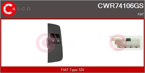 CWR74106GS CASCO Genuine kapcsoló, ablakemelő