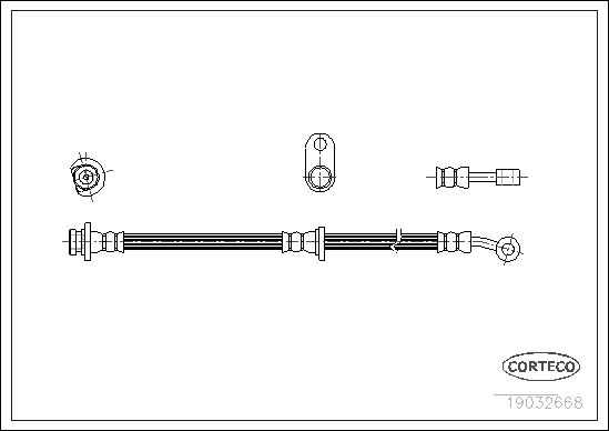 FLEXIBLE DE FREIN HONDA PRELUDE  0705