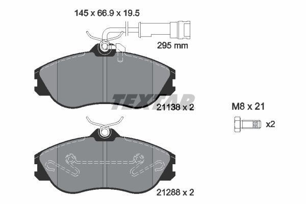 Brake Pad Set, disc brake 2113802