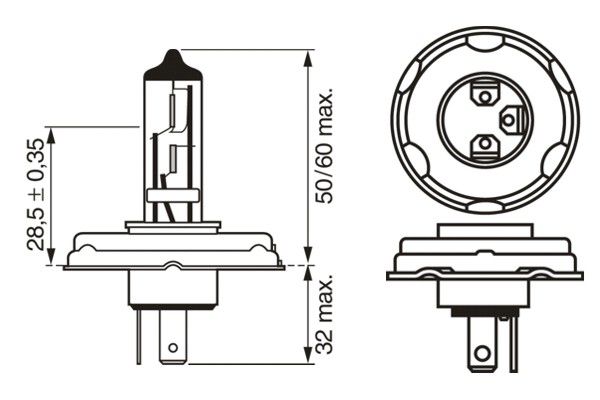 Glühlampe, Fernscheinwerfer Glühlampe, Fernscheinwerfer