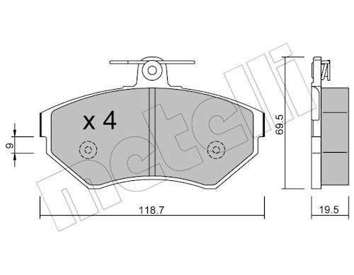 METELLI 22-0215-0 - Bremsbelagsatz, Scheibenbremse