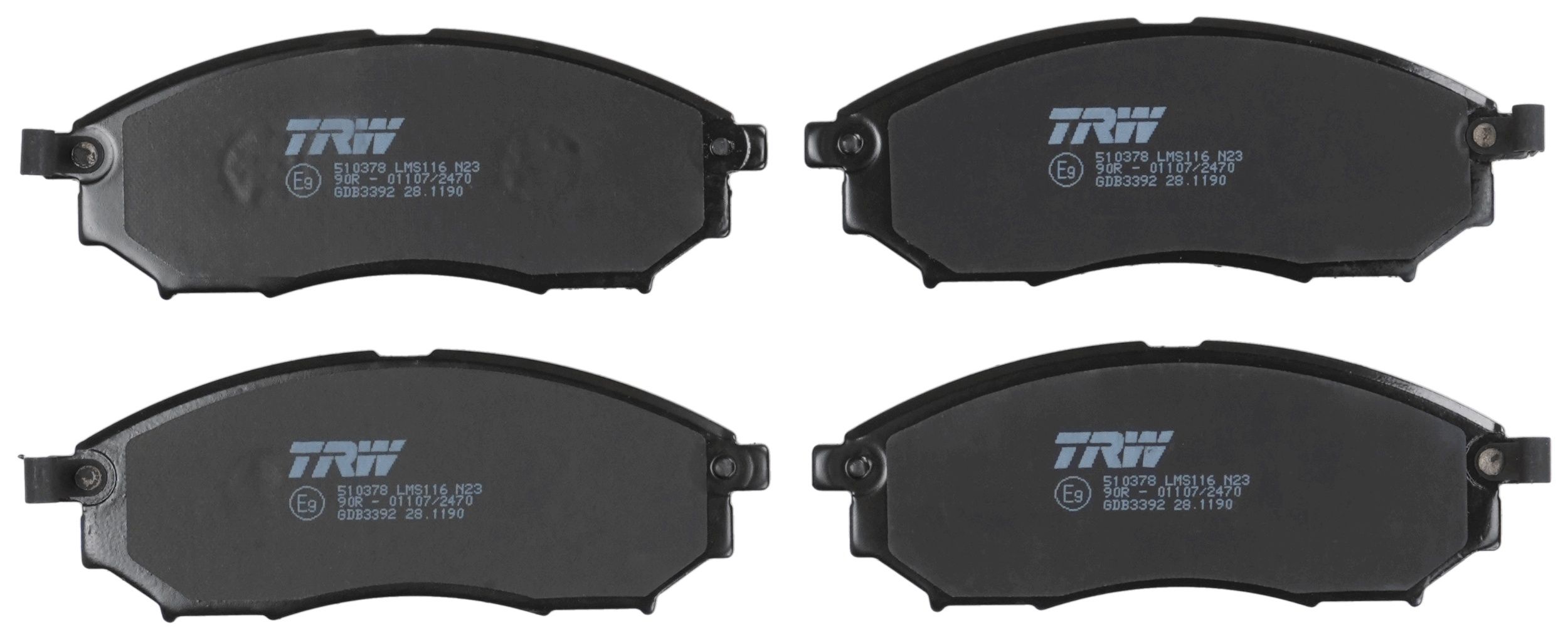 TRW DISC BRAKE PADS - TecDoc 2