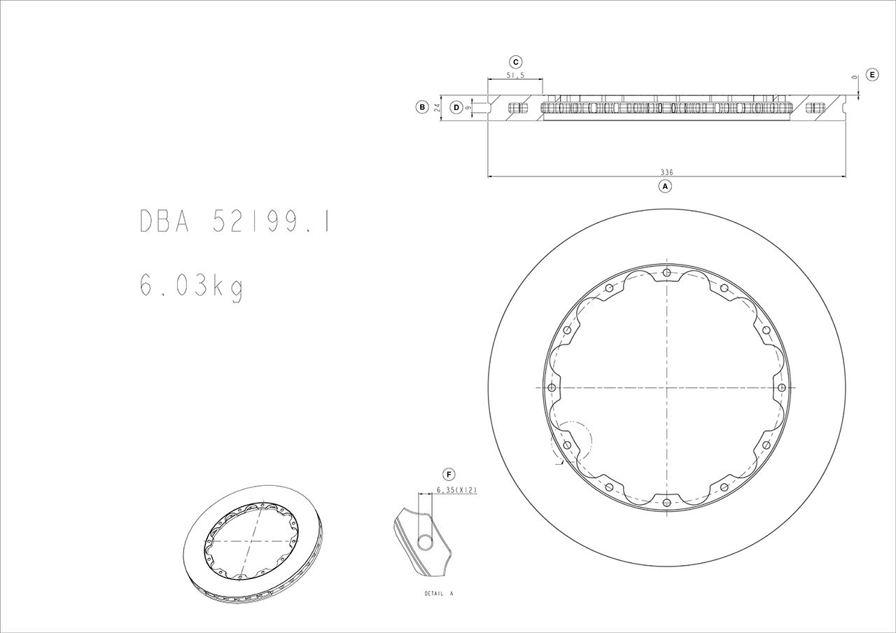 5000 Rotor Standard - Controlled Part KP [ V8 Utes R ] Nas nuts included - TecDoc 1