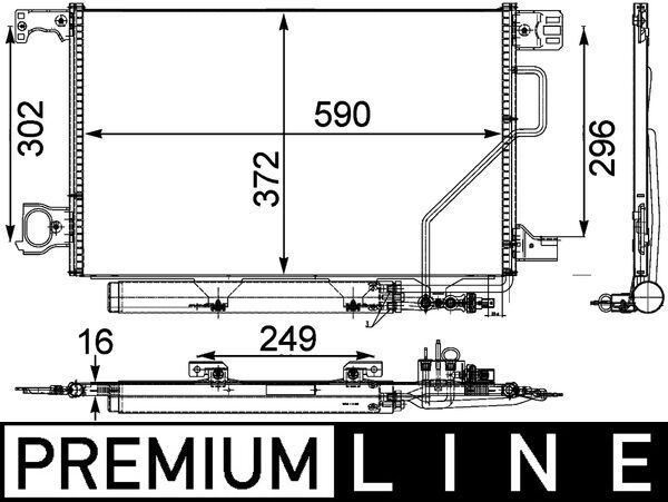 AC 450 000P MAHLE BEHR *** PREMIUM LINE *** kondenzátor, klíma