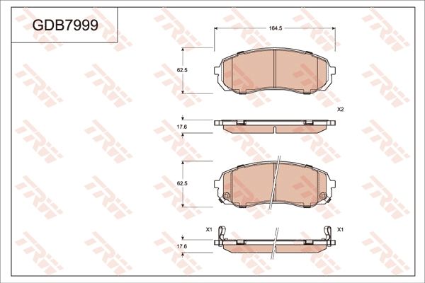TRW DISC BRAKE PADS - TecDoc Only