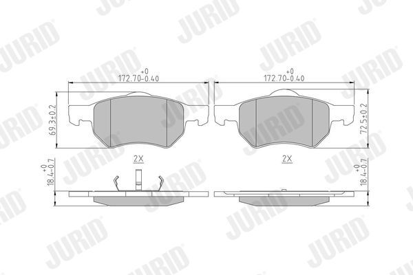 Brake Pad Set, disc brake 572509J