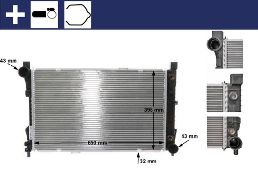 Radiator, engine cooling CR 387 000S