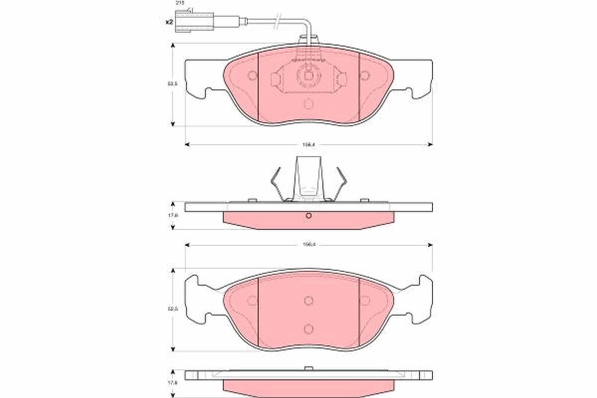 Brake Pad Set, disc brake GDB1486