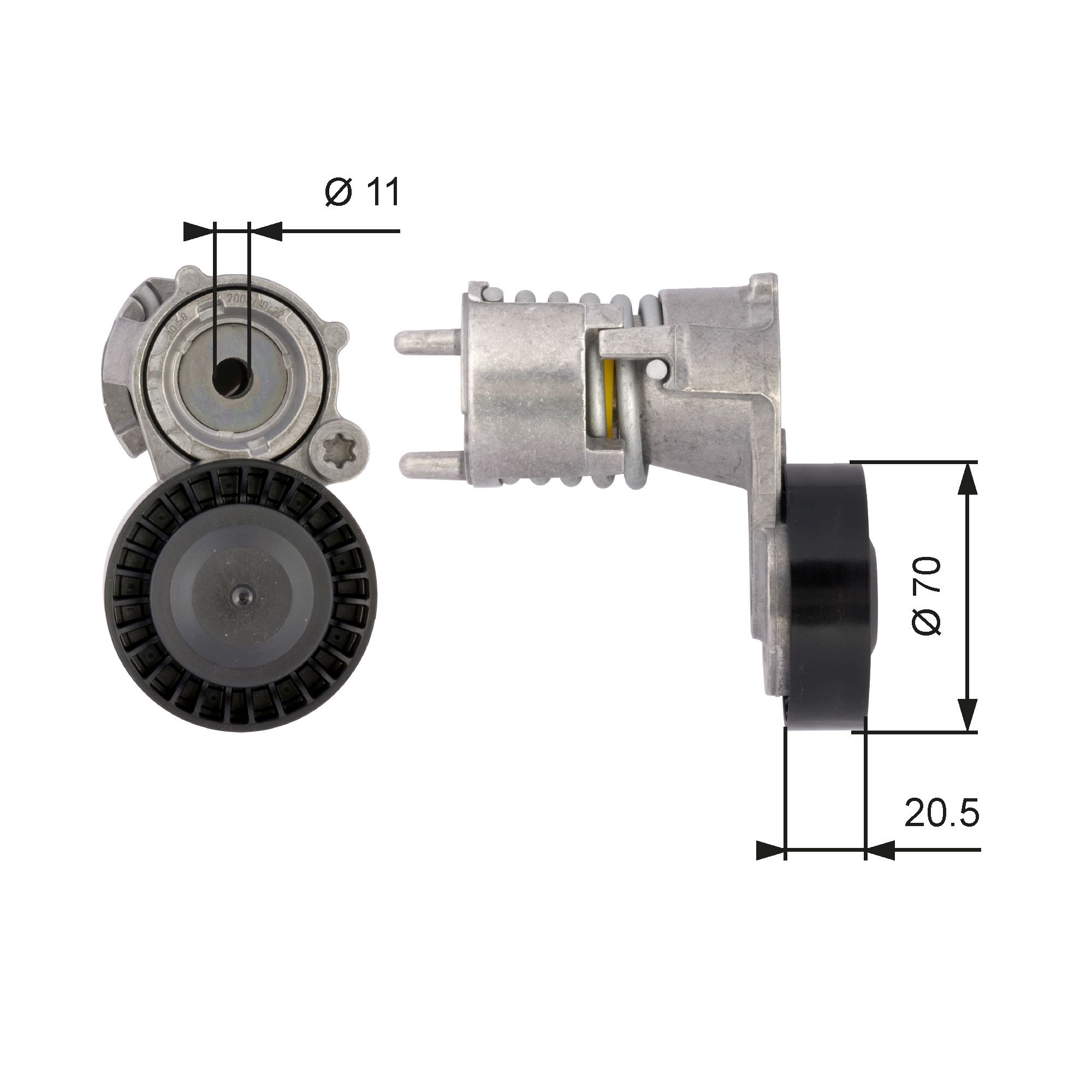 Belt Tensioner, V-ribbed belt T39117