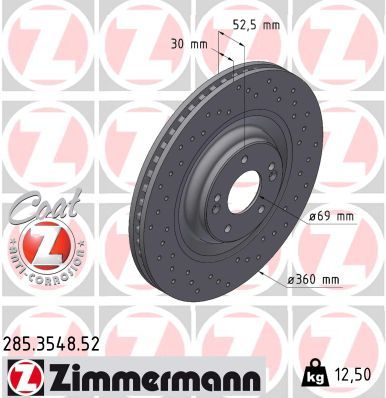 Zimmermann 285.3548.52 Bremsscheibe