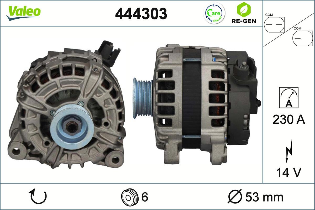 444303 VALEO VALEO RE-GEN REMANUFACTURED generátor
