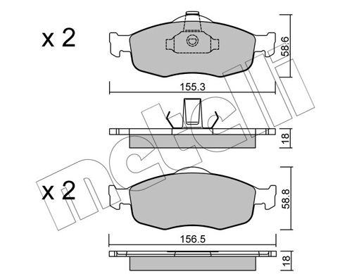 Brake Pad Set, disc brake 22-0146-0