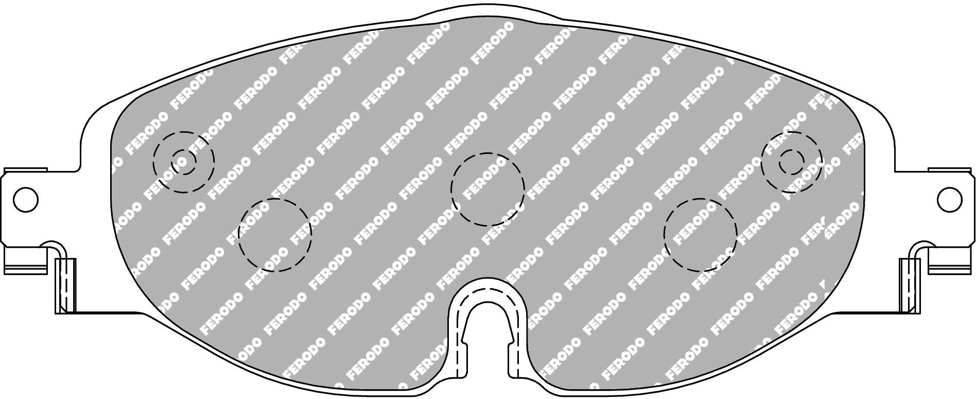 FERODO RACING FCP4433H - Bremsbelagsatz, Scheibenbremse DS2500