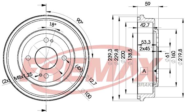 BD-3901 FREMAX fékdob