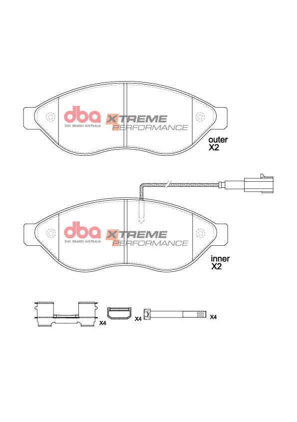 DBA  XP PERFORMANCE  BRAKE PADS [ FIAT DUCATO 2006-2014  F ] - TecDoc Only