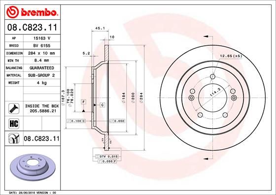 Brake Disc 08.C823.11