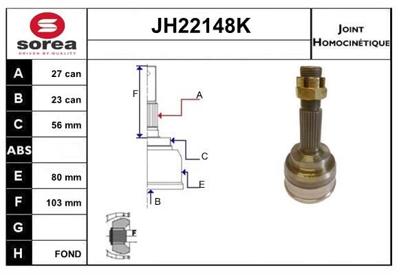 KIT CV JOINT AVEC KR078 - PRIMERA