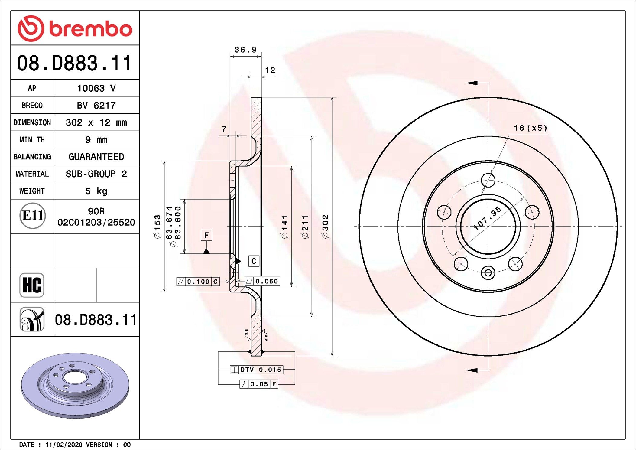 VOLVO XC40 2.0 17- (RR) - TecDoc 1