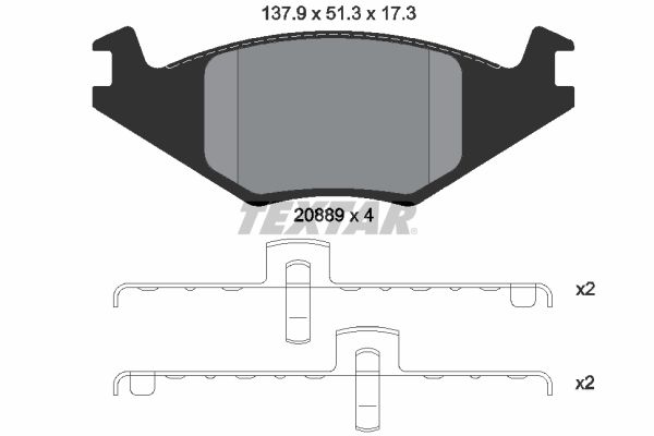 Brake Pad Set, disc brake 2088902