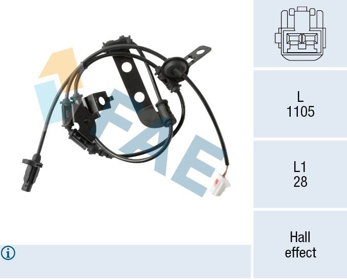 Sensor, wheel speed 78571