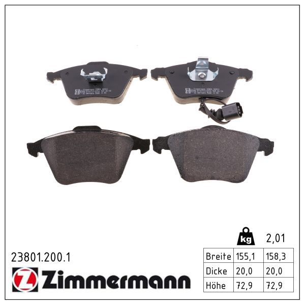 Bremsbelagsatz, Scheibenbremse