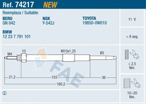 Glow Plug 74217