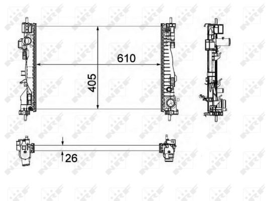 Radiator, engine cooling 58492