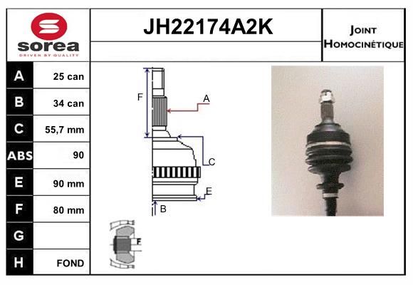 KIT CV JOINT AVEC KR084 - 306