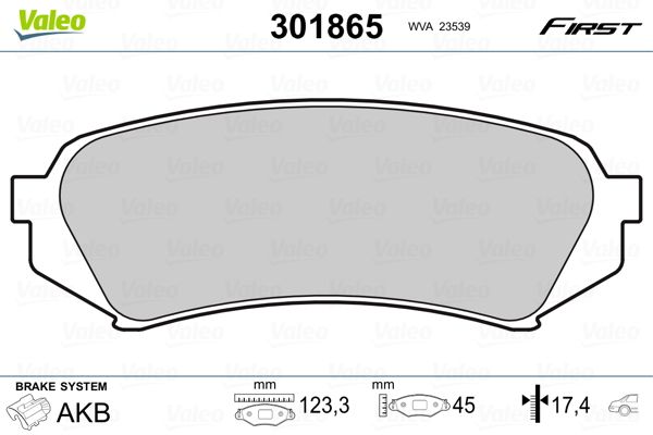 Brake Pad Set, disc brake 301865