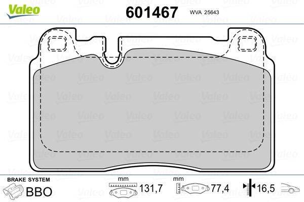 Brake Pad Set, disc brake 601467