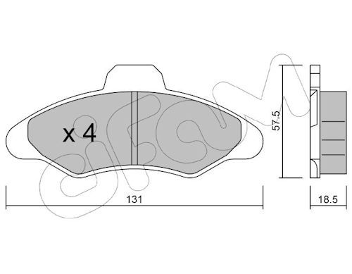 Bremsbelagsatz, Scheibenbremse