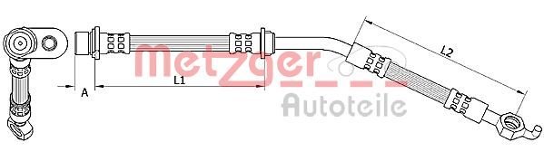4110786 METZGER fékcső