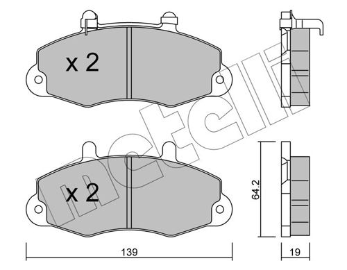 Brake Pad Set, disc brake 22-0194-1