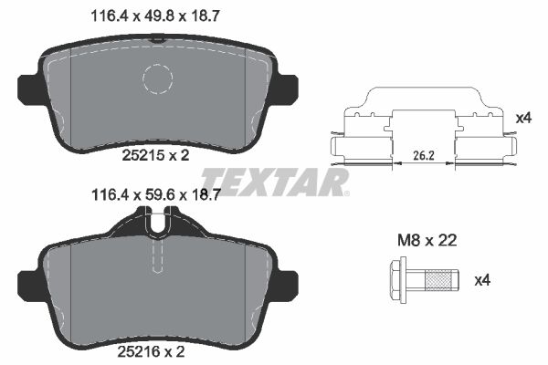 Brake Pad Set, disc brake 2521501