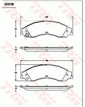 TRW DISC BRAKE PADS - TecDoc Only